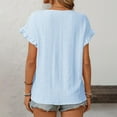 thumbnail image 1 of Women’s Tops Puff Short Sleeve Pleated Shirts Dressy Casual Business Summer Tunic Blouse BU2 M, 1 of 5