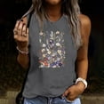 thumbnail image 1 of Women's Tops Short Sleeve Cotton Summer Casual Round Neck Loose Sleeveless T-Shirt, 1 of 4