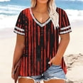 thumbnail image 1 of Women's Tops Short Sleeve Plus Size Solid Oversized Neck Summer Sports Base Tee, 1 of 6