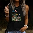 thumbnail image 1 of Women's Tops Short Sleeve Under $5 Summer Casual Round Neck Loose Sleeveless T-Shirt, 1 of 4