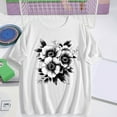 thumbnail image 1 of Women's Tops Short Sleeve Under $5 Summer Printed Short Sleeved T-shirt, 1 of 4