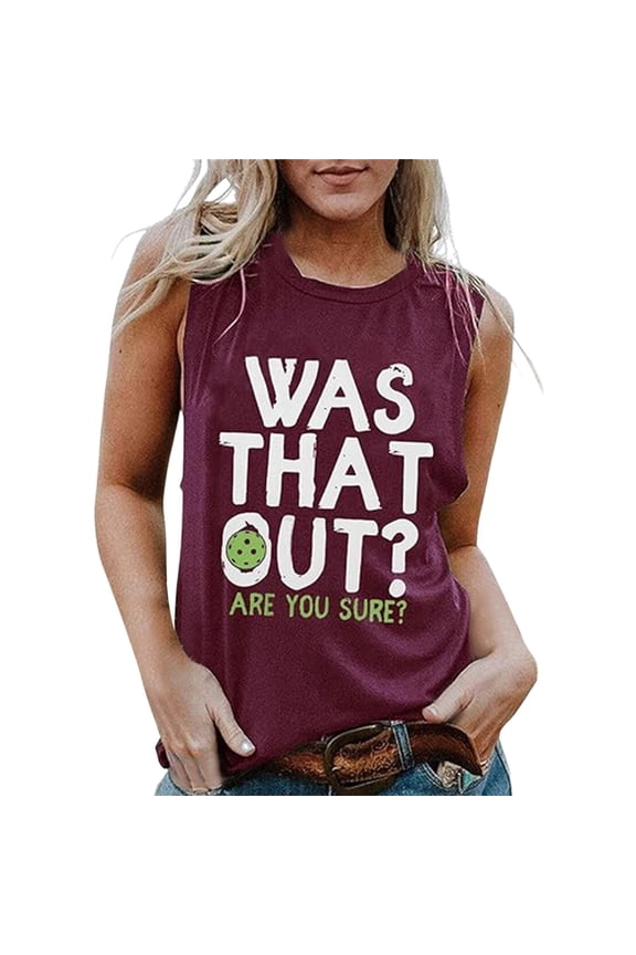 Women's Tops Summer Beach Sleeveless Round Neck Women's Tank Top With Coconut Tree Print For Cruise Fashion 4x under Shirt Athletic Tops Crop Top Must Haves for Women Workout Tops for Women