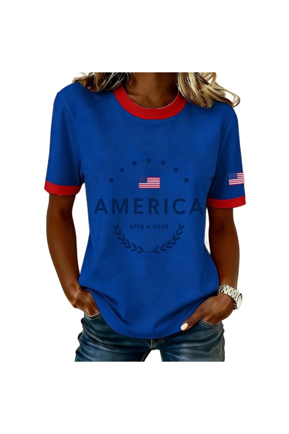 Women's Tops T-Shirts Commemorative Graphic Anniversary Celebration Fit Casual Trendy Shirts
