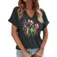 thumbnail image 1 of Women's Tops T-Shirts Crew Neck Short Sleeve Graphic Printed Design Tees, 1 of 4