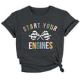 thumbnail image 1 of Women's Tops T Shirts Short Sleeve Graphic Letter Print Loose Fit Crewneck Tees, 1 of 4