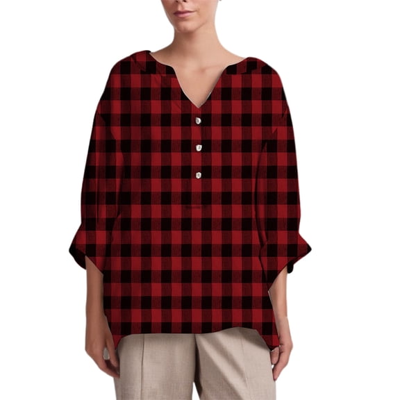 Women's Tops, Tees & Blouses, Audhol Women's Round Neck Long Sleeve Top Halloween Printed Casual Loose T Shirt Plus Size Fall Fashion Red, S