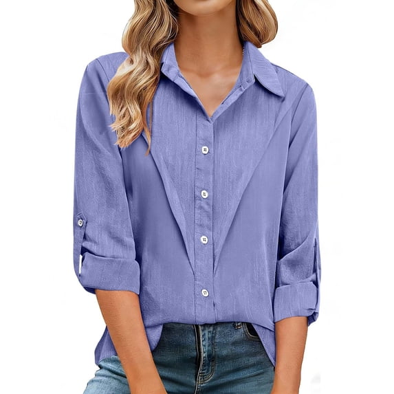 Women's Tops, Tees & Blouses Daily Casual Shirts Long Sleeve Shirts Tops Casual Blouses Loose Fit Shirt Womens Fashion Clothing