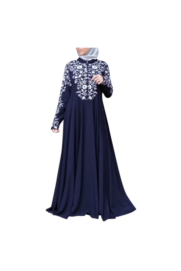 Women's Tops, Tees & Blouses Muslim Dress Kaftan Arab Jilbab Abaya Lace Stitching Maxi Dress Womens Fashion Clothing