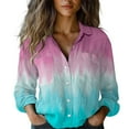 thumbnail image 1 of Women's Tops, Tees & Blouses Printed Long Sleeve Button Down Womens Spring Summer Shirts, 1 of 4