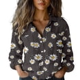 thumbnail image 1 of Women's Tops, Tees & Blouses Printed Long Sleeve Button Down Womens Spring Summer Shirts, 1 of 4