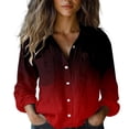 thumbnail image 1 of Women's Tops, Tees & Blouses Printed Long Sleeve Button Down Womens Spring Summer Shirts, 1 of 4