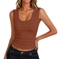 thumbnail image 1 of Women's Tops Tees Blouses Ribbed Sleeveless Slim Lightweight Basic Summer Tees Tank Tops for Women, 1 of 9