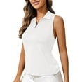 thumbnail image 1 of Women's Tops, Tees & Blouses Sleeveless Zip Up Tennis Running Tank Womens Spring Summer Shirts, 1 of 3