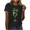 thumbnail image 1 of Women's Tops, Tees & Blouses,St Patrick's Day Shirt Women Funny Irish Shamrock Paddy's Day T-Shirt Casual Crewneck Short Sleeve, 1 of 8