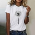 thumbnail image 1 of Women's Tops Under $5 Size 2XL Cotton Fashionable Outdoor and Home Wear Printed Short Sleeved T-shirt Top, 1 of 5
