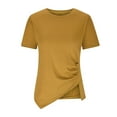 thumbnail image 1 of Women's Tops, Women Fashion Crew Neck Half Sleeves Oversized T-Shirt, Solid Casual Loose Basic Tops, 1 of 6