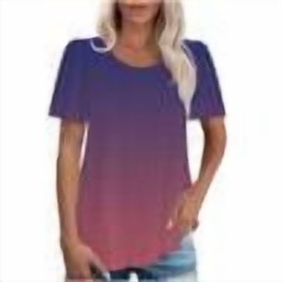 Women's Tops, Womens Tops Dressy Eyelet Embroidery Casual Short Sleeve Shirts Summer Basic Tee Loose Fit Blouse Trendy T Shirts