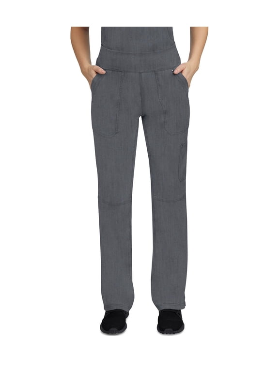 Purple Label Women's Scrub Pant Tori Cargo Bottoms 5 Pockets Heather Gray M
