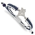 thumbnail image 1 of Women's Toronto Blue Jays Stainless Steel Adjustable Cord Bracelet, 1 of 2