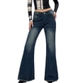 thumbnail image 1 of Women's Totally Shaping Curvy Bootcut Stretchy Flare Denim Jeans with Pockets, 1 of 9