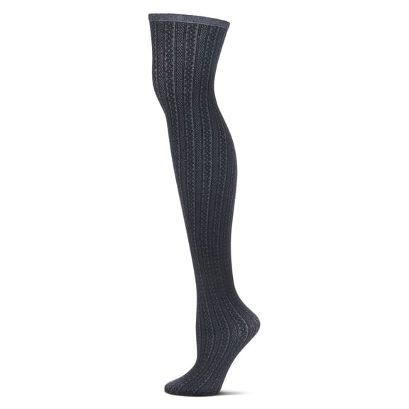MeMoi Women's Totally Textured Over The Knee Socks - Womens - Female, 9-11, Brown Heather