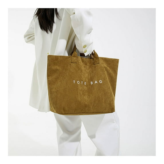 Women's Tote Bag Large Capacity | Letter Print | Waterproof Polyester | Versatile Work Shopping Travel Handbag | Multiple Colors