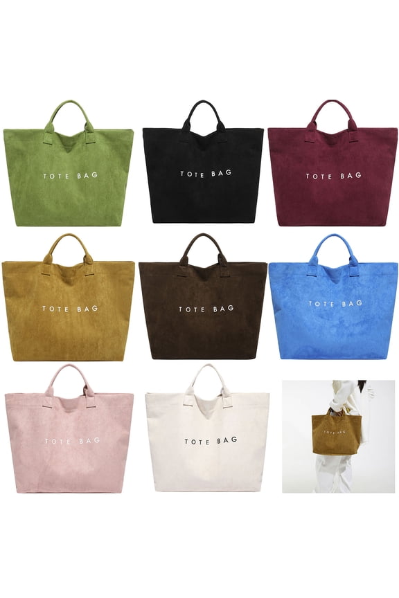 Women's Tote Bag Large Capacity | Versatile Letter Print | Waterproof Polyester | Hook-and-Loop Closure | Multi-Color | Casual Purse for Shopping, Work, Travel, Gift | Durable, Easy Clean | 1 Pack
