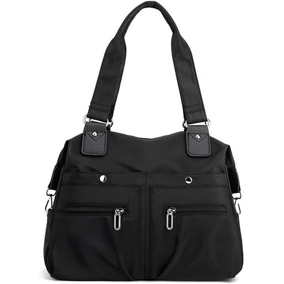 Women's Tote Bag Multi Pocket Water resistant Nylon Handbag Purse Casual Travel Shoulder Bag Hobo Bag