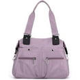 thumbnail image 1 of Women's Tote Bag Multi Pocket Waterproof Nylon Handbag Purse Casual Travel Shoulder Bag Hobo Bag, 1 of 8
