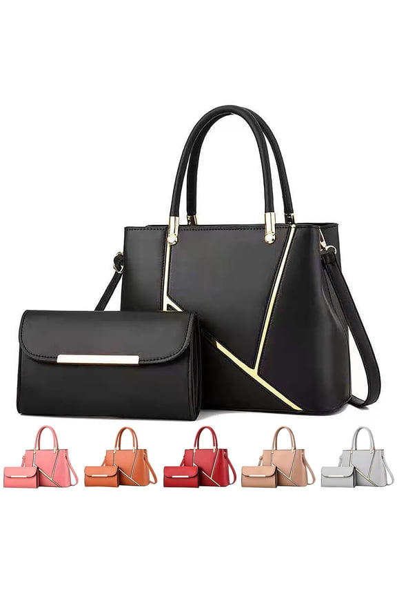 Women's Tote Bag and Wallet Set Two-Piece Matching Purse Accessory Combo for Ladies