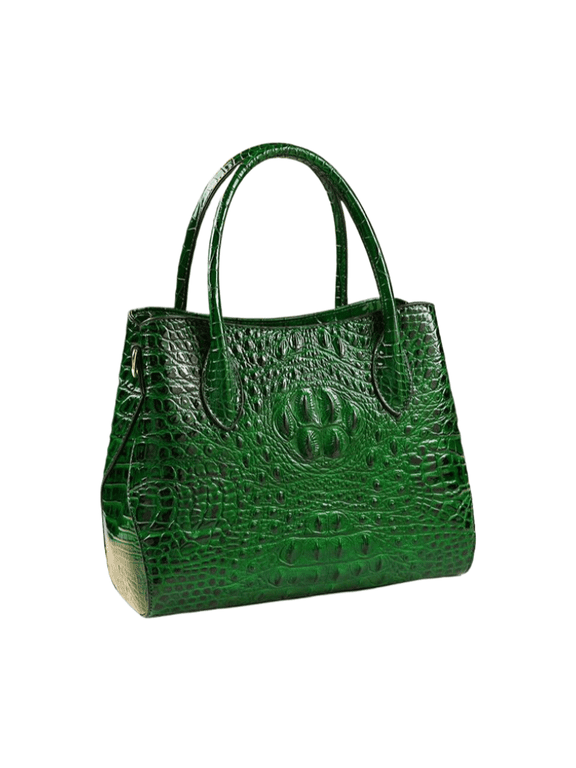 Women's Tote Bags Crocodile Pattern Women Handbags Genuine Leather Mother Large Capacity Portable Shoulder Messenger Bag