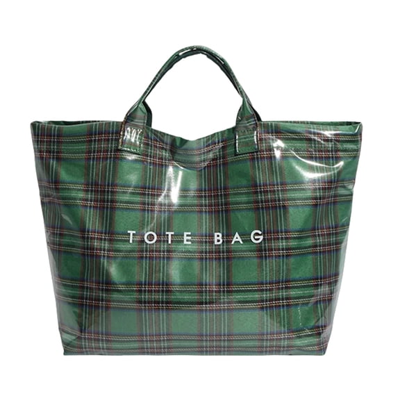 Women's Tote Bags,Waterproof Plaid Lightweight Large Shoulder Handbag,for Women Ladies,for Shopping Beach Travel Daily Use