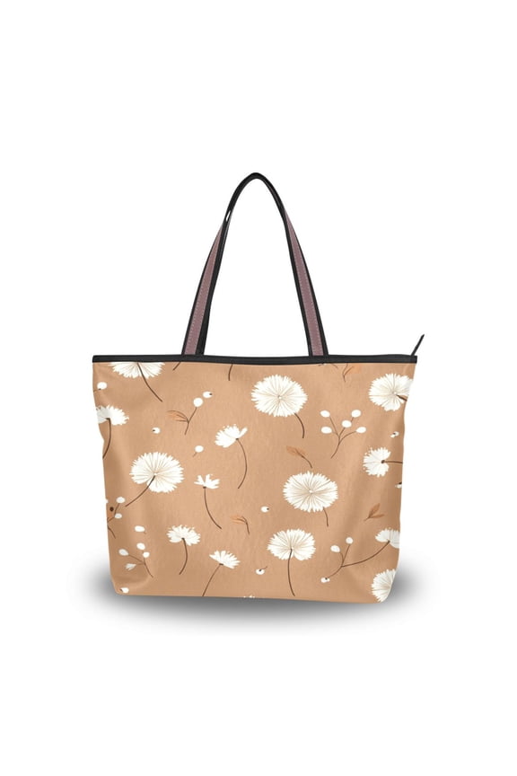 Women's Tote Handbag Cloth Handbag Large Tote Bag Shopping Bag Adorabledandelion Pattern