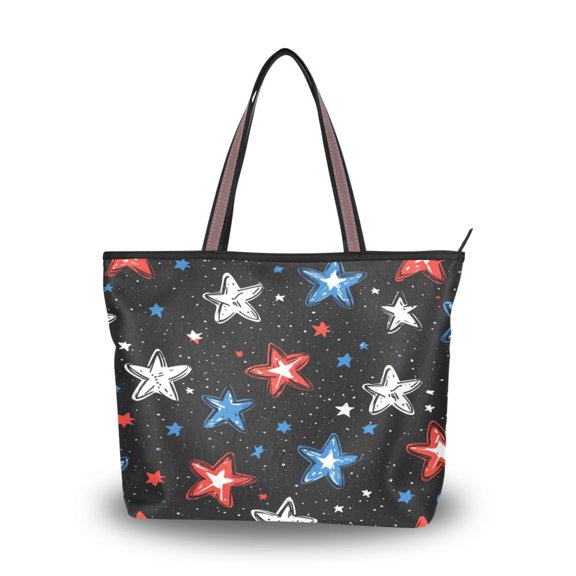 Women's Tote Handbag Cloth Handbag Large Tote Bag Shopping Bag Stars Doodle Pattern