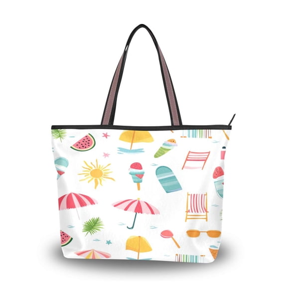 Women's Tote Handbag Cloth Handbag Large Tote Bag Shopping Bag Summer Pattern