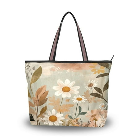 Women's Tote Handbag Cloth Handbag Large Tote Bag Shopping Bag Vintage Flowers