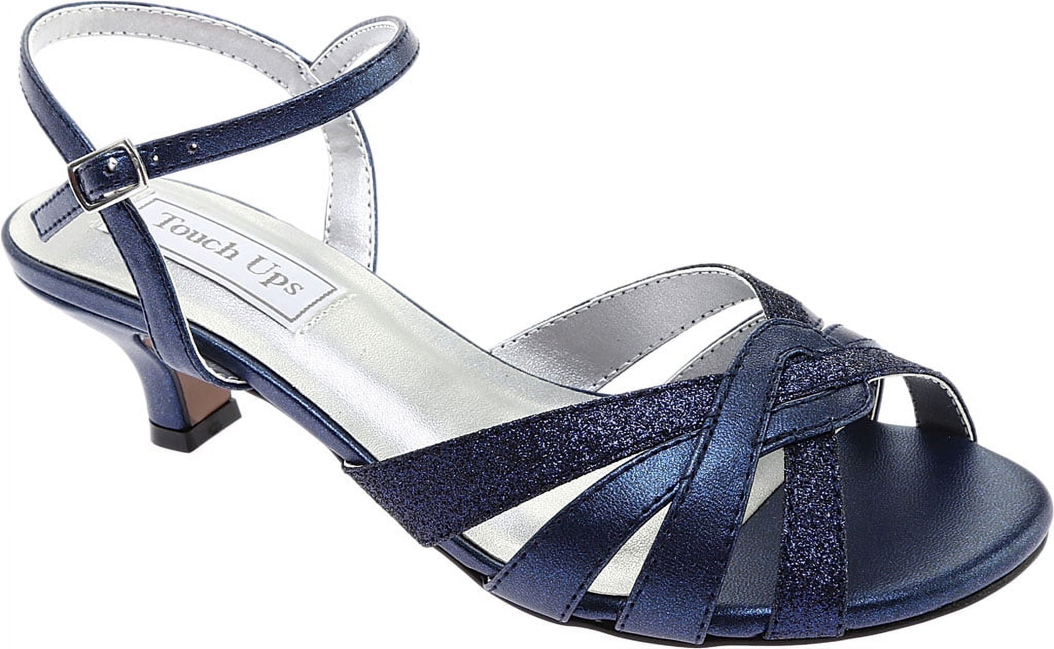 Touch Ups Womens Jane Ankle-Strap Sandal 8 Navy Glitter - Walmart.com
