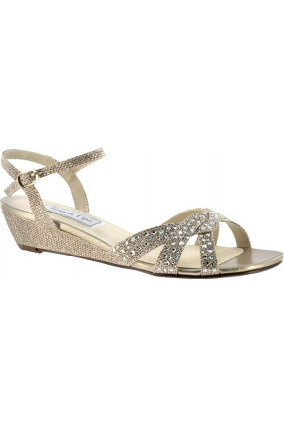 Women's Lena Champagne Ankle-High Wedged Sandal - 9M