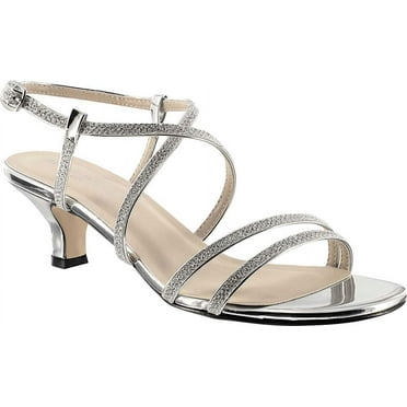 Women's Touch Ups Maisie Strappy Sandal Silver Shimmer 6 M