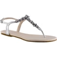 thumbnail image 1 of Touch Ups Womens Paula Flat Sandal 8 Silver, 1 of 2