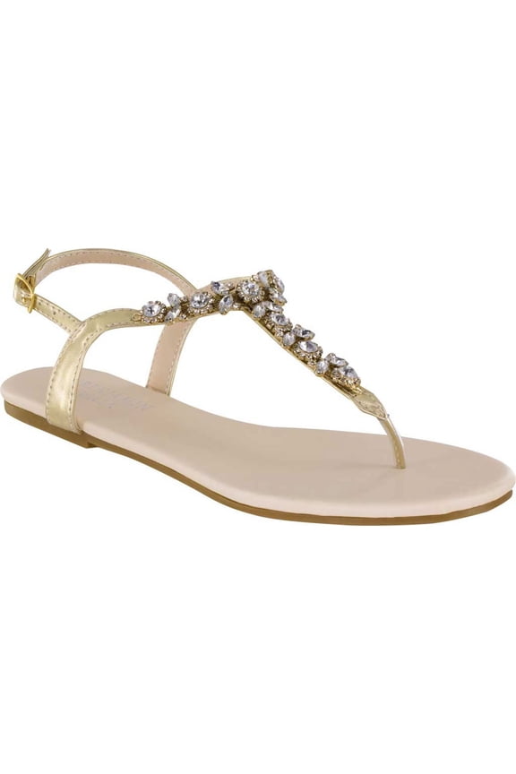 Womens Paula Flat Sandal 5.5 Gold