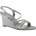 thumbnail image 1 of touch ups women's paige wedge sandal, silver shimmer, 6.5 m us, 1 of 6