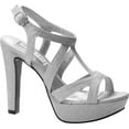 thumbnail image 1 of touch ups women's queenie platform dress sandal, silver, 6 m us, 1 of 7