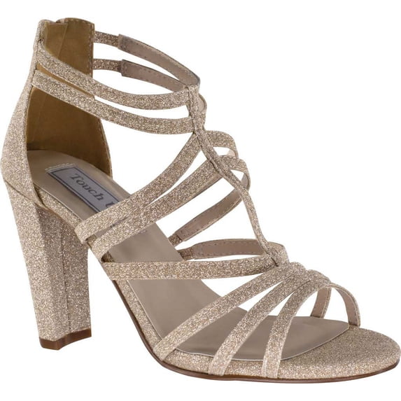 Touch Ups Women's Shoes Rhyan Open Toe Casual Strappy, Champagne, Size 5.5