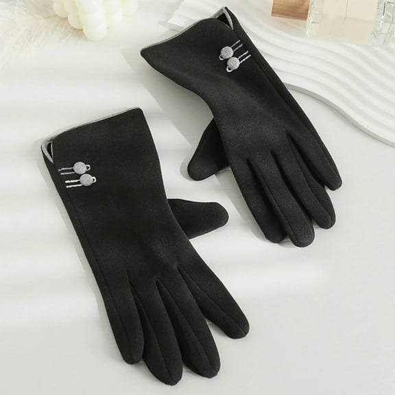 Women's Touchscreen Winter Gloves Fleece Lined Soft Thermal Gloves for Cold Weather One Size Fits Most