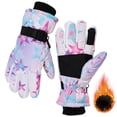 thumbnail image 1 of Women's Touchscreen Winter Ski Gloves, Warm Water-Proof Gloves, Bike Riding Skiing Hiking Motorcycle Outdoor Activity Gloves for Women Girls(Pink), 1 of 6
