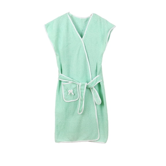 Women's Towel Wrap Robe, Short Sleeve Bathrobe with Pocket, Absorbent Quick Dry Bathrobe for After Shower Spa Pool and Lounging at Home Gift