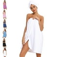 Women's Towel Wraps Body Wrap Cotton Bath Shower Robes Towel Robes with