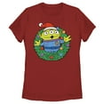 thumbnail image 1 of Women's Toy Story Alien Greetings Wreath  Graphic Tee Red Large, 1 of 4