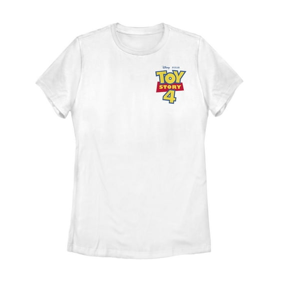 Women's Toy Story Bold Logo Badge Graphic Tee White Large